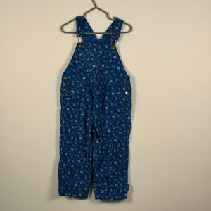 Vintage 1998 Fall Gymboree Autumn Florals Overalls Kids Small 2T 3T 90s Retro